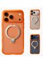 Ostand Q3 Air, iPhone 17 Pro Case with 360°Rotating Magnetic Stand MagSafe Compatible, Orange - 8