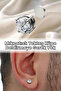 Magnetic Solitaire Earrings 2 Pcs No Need for Piercing - Use Without Piercing