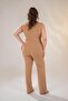 112035 Women's Plus Size Cobalt Button Detail Vest Set Sets - 8