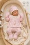 Baby Girl Newborn 100% Cotton Lace Detailed 5-Piece Set Stylish Hospital Discharge Set - 2