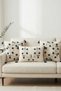 3-Piece Boho Modern Living Room Set Punch Embroidered Decorative Throw Pillow Set 2 Square 1 Rectangular Throw Pillow Cover - 2