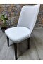 Large Oval Chair Cover Jacquard Bombu Bohemian Fabric Village Anthracite - 4