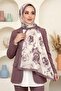 Women's Soft Shawl with Dried Rose Pattern - 2