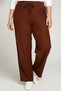 Women's Bitter Brown Elastic Waist Lace-Up Atlas Wide Leg Pants - 3