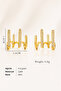 Multi-Bar Zircon Stone Women's Steel Earrings - 5