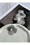 Women's Steel Pearl Flower Earrings Silver - 2