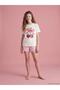Crew Neck Printed Girls' Pajama Set (S6)