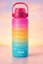 3-Piece Motivational Water Bottle Set (2L - 900ml - 500ml) - Tritan Sports Water Bottle with Straw Bpa Free - 2