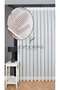 Exculusive Ecru Glittery Striped Tulle Curtain Stripe 2-Layer Pleated Tulle Curtain