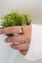 Gold Cherry Detailed Adjustable Women's Ring Pearl-Looking Elegant Fruit Design Ring - 3