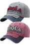 Unisex Vintage Bhola Embroidered Adjustable Baseball Cap Hat Set of 2 - 4