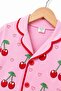 Girl's cherry print pajama set - 2 piece summer short sleeve outfit - sizes 6-24 months, 3-6 years - 4