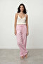 Wide Leg Trousers with Waist Tie - 4