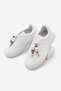 Women's Sneaker Thick Sole Multi-Piece Removable Beaded Buckle Sports Shoes Tivali White - 3