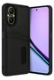 Sptmgldi New Realme 12 Lite Case Sara Leather Case with Business Card Holder (143330) - Black