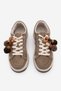 Women's Sneaker Thick Sole Denim Removable Beaded Buckle Sports Shoes Porento Beige Denim - 8
