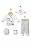 Cute Squirrel Printed 5-Piece Boxed Hospital Discharge Set 100% Cotton Newborn