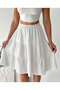 Women's Airobin Fabric Elastic Waist Folded Midi Length Skirt