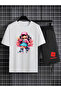 Roblox Printed 100% Cotton Crewneck Children's T-Shirt-Shorts Two-Piece Set