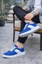 Jy011 Line Men's Casual Lace-Up Suede Sports Sneaker Shoes Sbt - Blue/White - 2