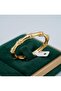 304 Stainless Steel 18K Gold Plated Bamboo Design Bracelet with CZ Stones - Elegant Segmented Open Cuff Bangle for Women - 3