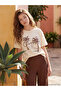 Esvab • Modern & Distinctive Zero Roba Collar Printed Girls' T-Shirt