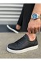 Jy165 Elite Lace-Up Skin Men's Casual Sneaker Shoes Cbt - Black - 3