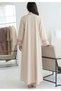 3 In 1 Women Embroidered Inner Dress Muslim Arabic Design Hijab Abaya Set - 5
