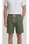 Men's 100% Cotton Linen Muslin Shorts with Back Pockets, Full Fit - 2