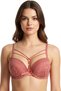 Women's Dusty Rose Strappy Detailed Lace Unpadded Bra