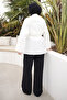 Ecru Pleated Tie-Front Tunic - 2