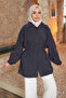 Anthracite Piping Detailed Modal Woven Shirt with Rope Ties - 3