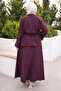 Plum Lace Detailed Skirt Set - 3
