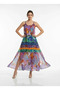 Olympos Series - Double Slit Patterned Modal Beach Dress - 2