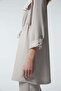 Flowy Beige Suit with Belted Flap Pockets 1212 - 3