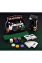 Professional Texas Poker Set 200 Chips - 2 Decks of Playing Cards - Felt Table Cover - Metal Box - 3
