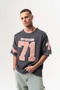 System 71 Fringed and Patch Detailed Crew Neck Oversize T-Shirt - 5