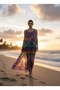 Olympos Series - Double Slit Patterned Modal Beach Dress - 4