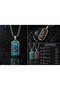 Stainless Steel Sailor's Anchor Necklace with Turquoise & Tiger's Eye Natural Stone Options - 2