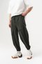 Reverse Stitch Detailed Pleated Shalwar with Elastic Waist and Cuffs - 2