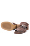 Genuine Suede Leather Brown Heeled Women's Slippers - Rgn3120 - 6