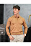 Slimfit Molded Cotton Lycra Button Detailed Knitwear Sweater