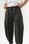 Reverse Stitch Detailed Pleated Shalwar with Elastic Waist and Cuffs - 8