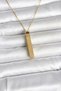316L Steel Gold Color Ayetel Kürsi Written Bar Necklace - Tj-Bko11057 - 2