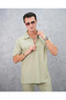 Zipper Detailed Ribbed Oversize Top and Bottom Set - 4