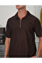 Zipper Detailed Ribbed Oversize Top and Bottom Set - 4
