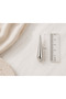 Drop Shape Earrings Gold Color Silver Color 5 cm Long Minimal Stylish Earrings - 4