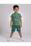 Dar Kalip! Boys 2-9 Years Old Printed Summer Interlock Shorts - T-Shirt 2-Piece Top and Bottom Set L