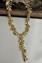 Gold Silver Viral Steel Y Necklace - 2