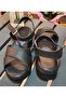 Black Comfortable Cross-Day Sandals - 3